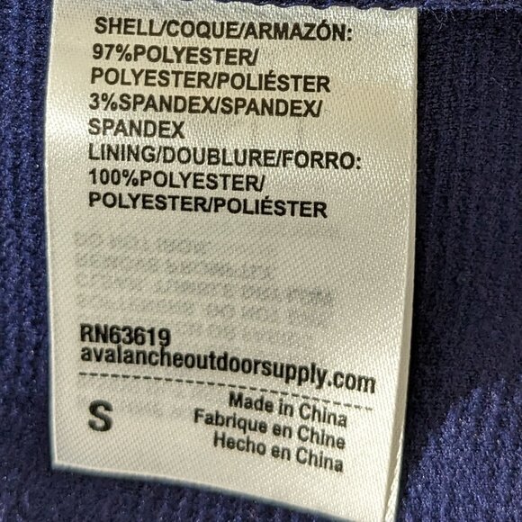 Avalanche Mens Blue Hoodie Sweatshirt Size S Hiking Thermal Fleece Pullover NWT - Picture 10 of 12